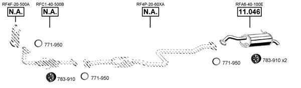 Išmetimo sistema ASMET MA110455
