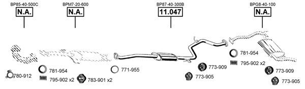 Išmetimo sistema ASMET MA110470