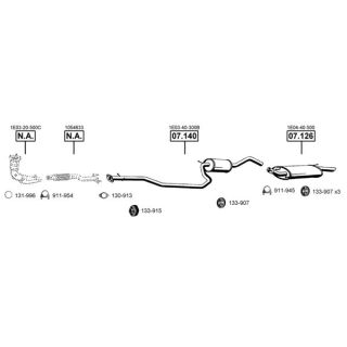 Išmetimo sistema ASMET MA110640
