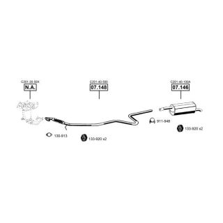 Išmetimo sistema ASMET MA110705