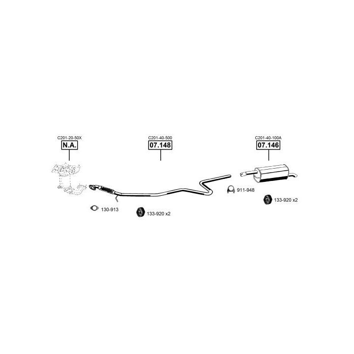 Išmetimo sistema ASMET MA110705