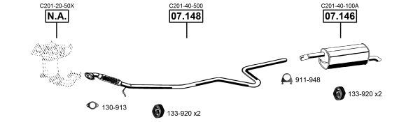 Išmetimo sistema ASMET MA110705