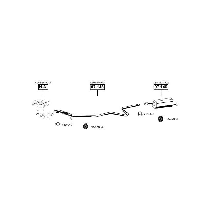 Išmetimo sistema ASMET MA110735