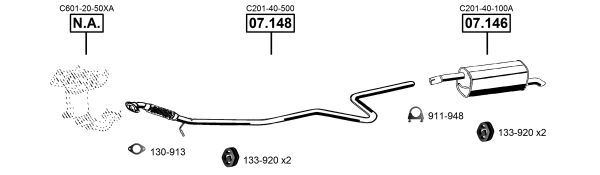 Išmetimo sistema ASMET MA110735