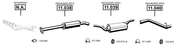 Išmetimo sistema ASMET MA110765