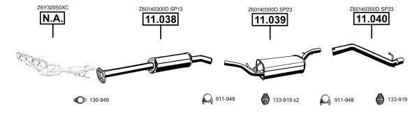 Išmetimo sistema ASMET MA110767