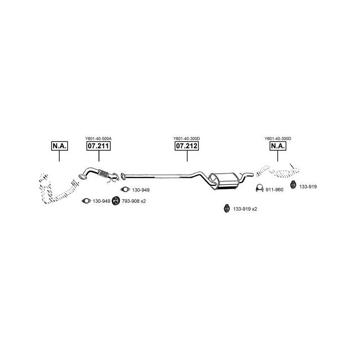 Išmetimo sistema ASMET MA110770