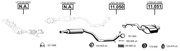 Išmetimo sistema ASMET MA110780