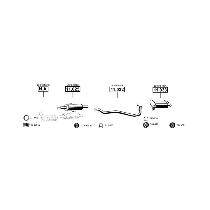 Išmetimo sistema ASMET MA110815