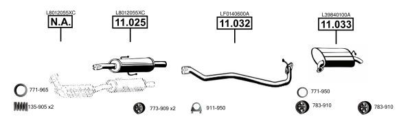 Išmetimo sistema ASMET MA110815