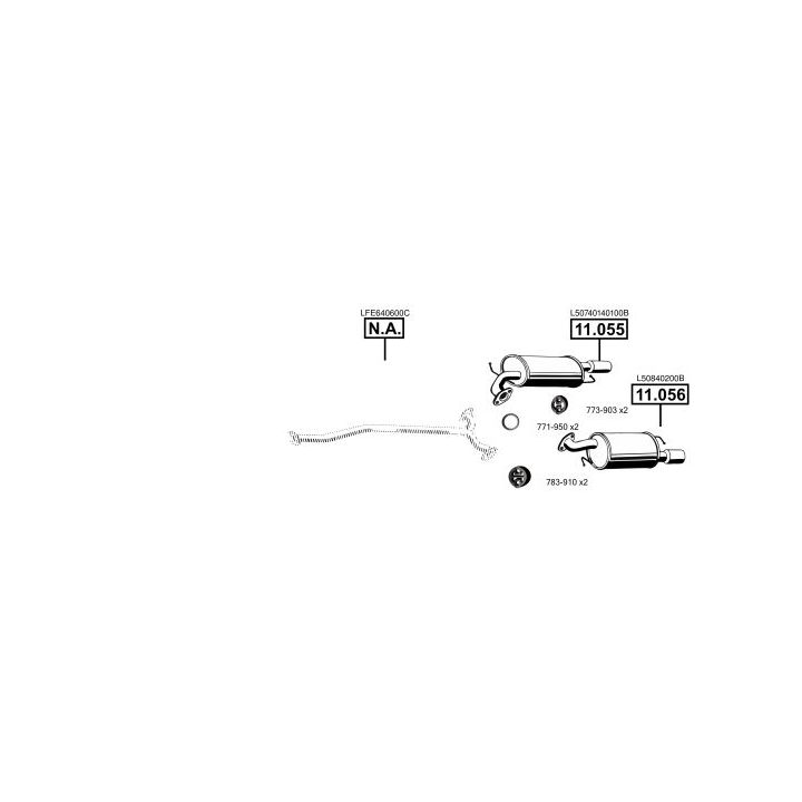Išmetimo sistema ASMET MA110816
