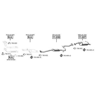 Išmetimo sistema ASMET MA110855