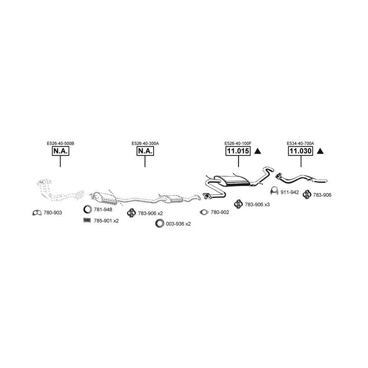 Išmetimo sistema ASMET MA111550