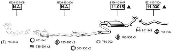 Išmetimo sistema ASMET MA111550