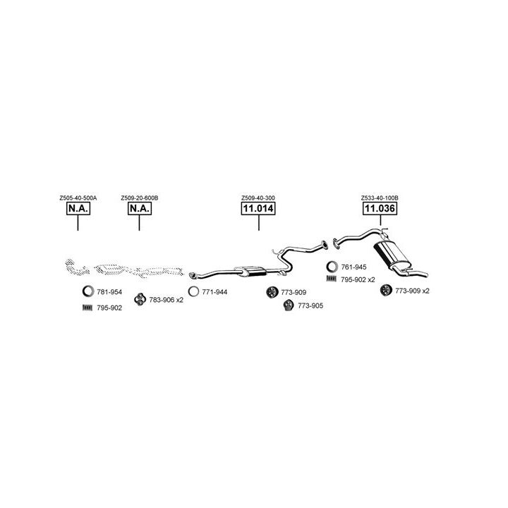 Išmetimo sistema ASMET MA111650