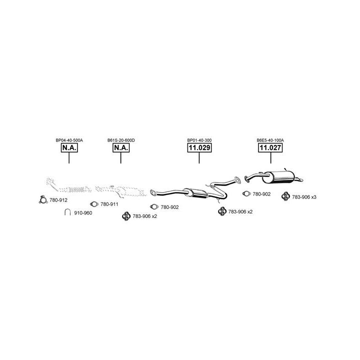 Išmetimo sistema ASMET MA111685