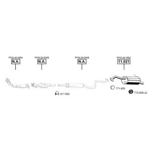 Išmetimo sistema ASMET MA111700