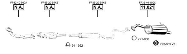 Išmetimo sistema ASMET MA111700