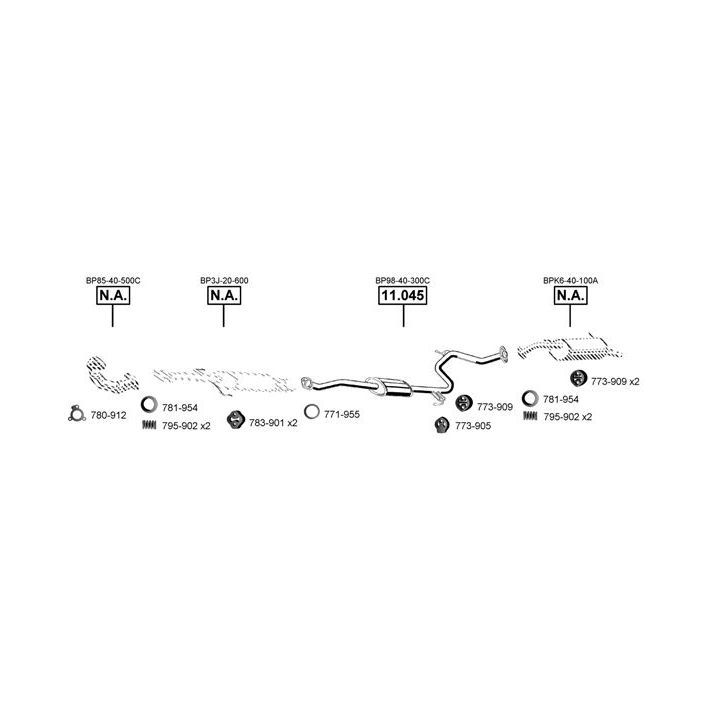 Išmetimo sistema ASMET MA111845