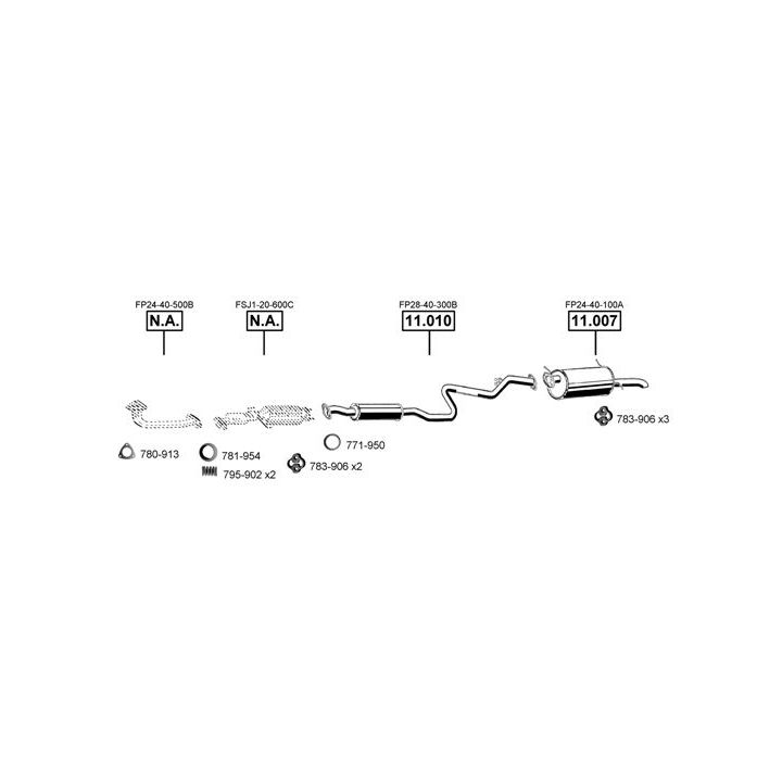 Išmetimo sistema ASMET MA111950