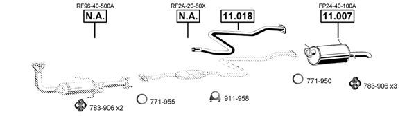 Išmetimo sistema ASMET MA112115