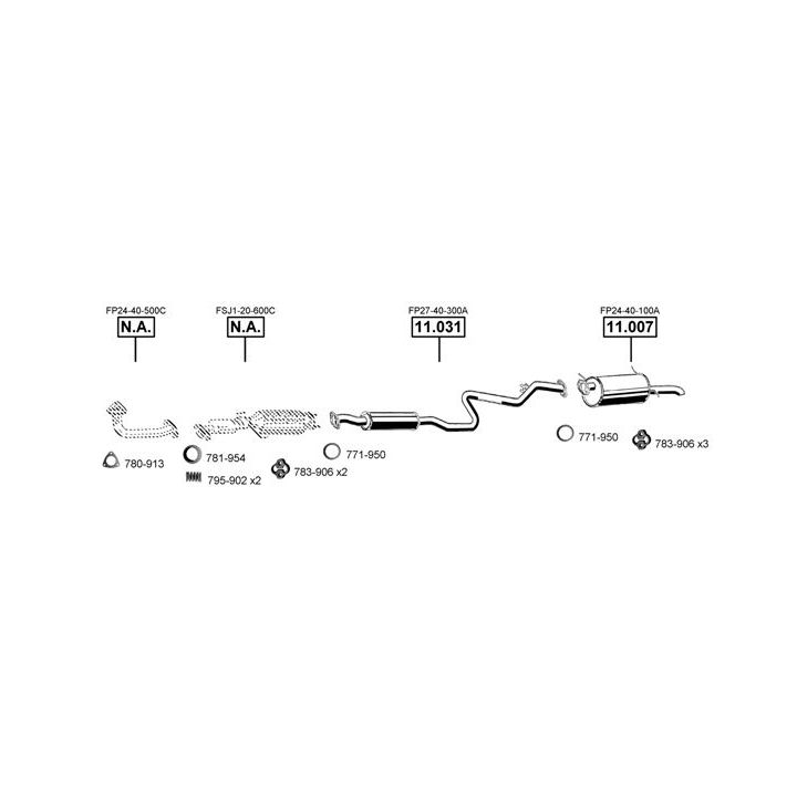 Išmetimo sistema ASMET MA112180