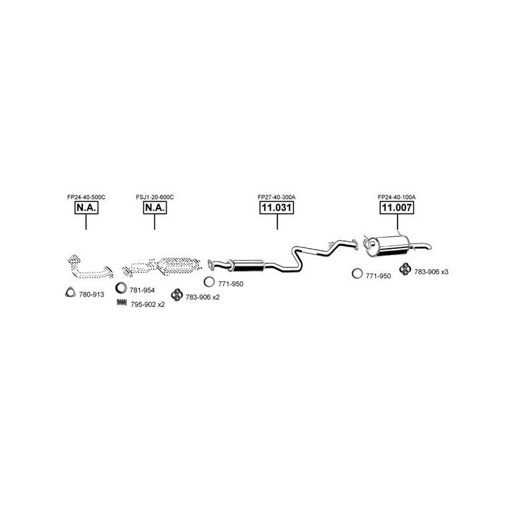 Išmetimo sistema ASMET MA112230