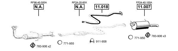 Išmetimo sistema ASMET MA112300