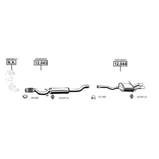 Išmetimo sistema ASMET MG400470