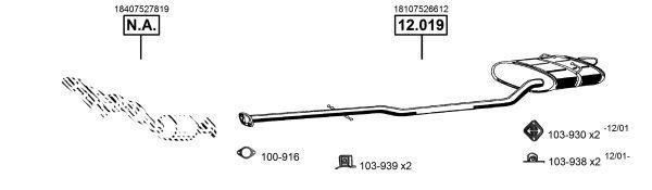 Išmetimo sistema ASMET MG400600