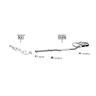 Išmetimo sistema ASMET MG400650