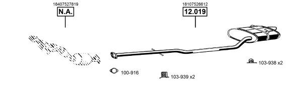 Išmetimo sistema ASMET MG400650