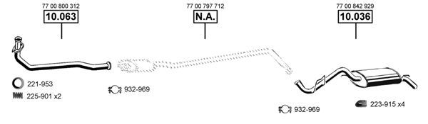 Išmetimo sistema ASMET RE100210