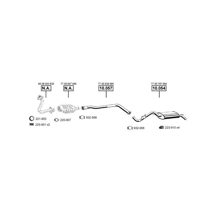 Išmetimo sistema ASMET RE100240