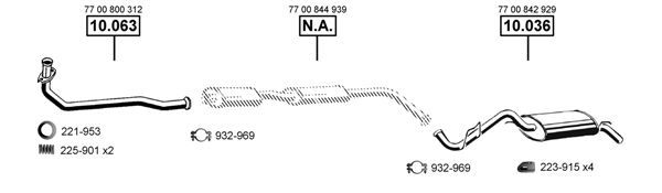 Išmetimo sistema ASMET RE100260