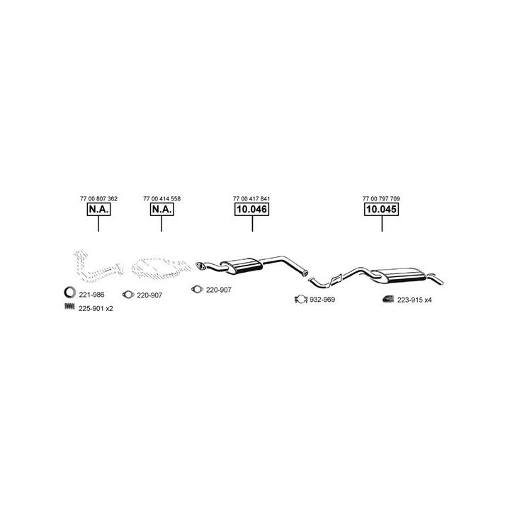 Išmetimo sistema ASMET RE100290