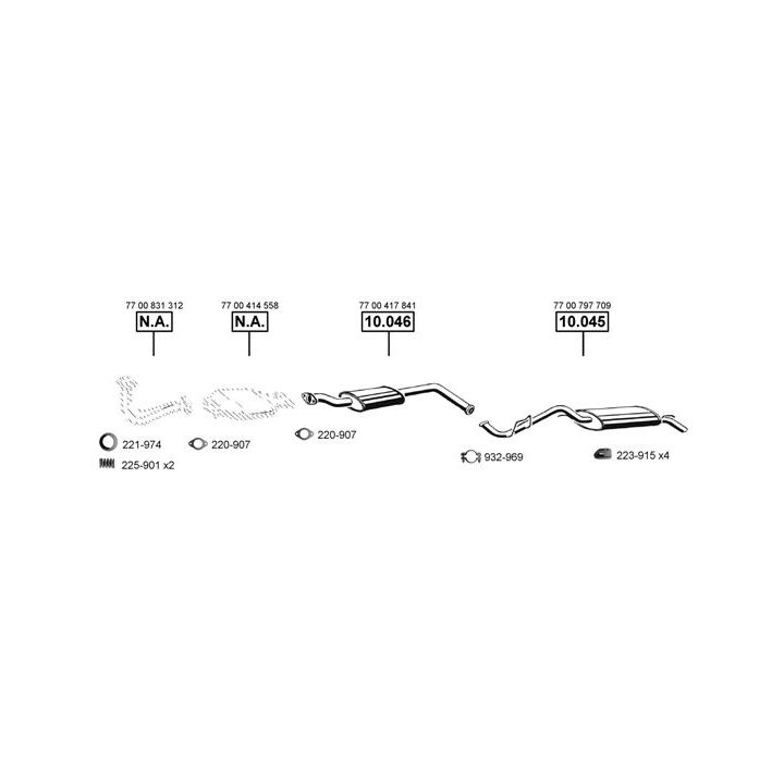 Išmetimo sistema ASMET RE100295