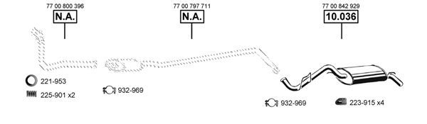 Išmetimo sistema ASMET RE100320