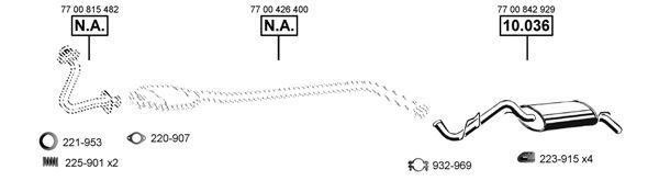 Išmetimo sistema ASMET RE100330