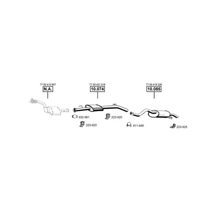 Išmetimo sistema ASMET RE100405