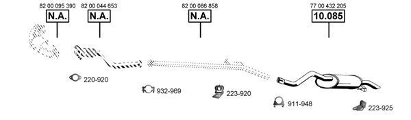 Išmetimo sistema ASMET RE100450