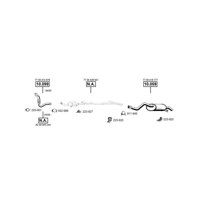 Išmetimo sistema ASMET RE100495