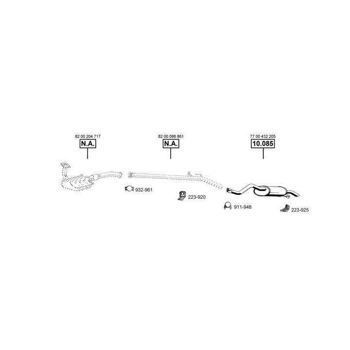 Išmetimo sistema ASMET RE100500