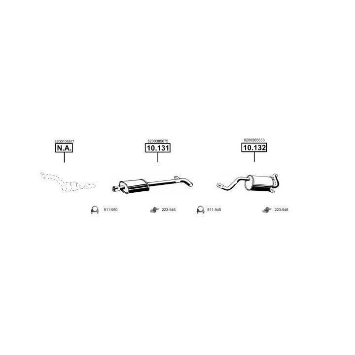 Išmetimo sistema ASMET RE100550