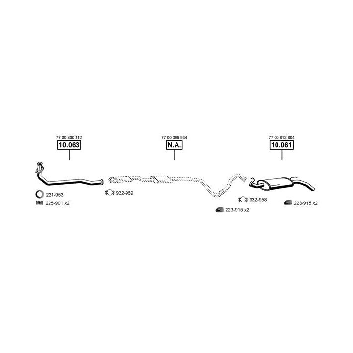 Išmetimo sistema ASMET RE101360