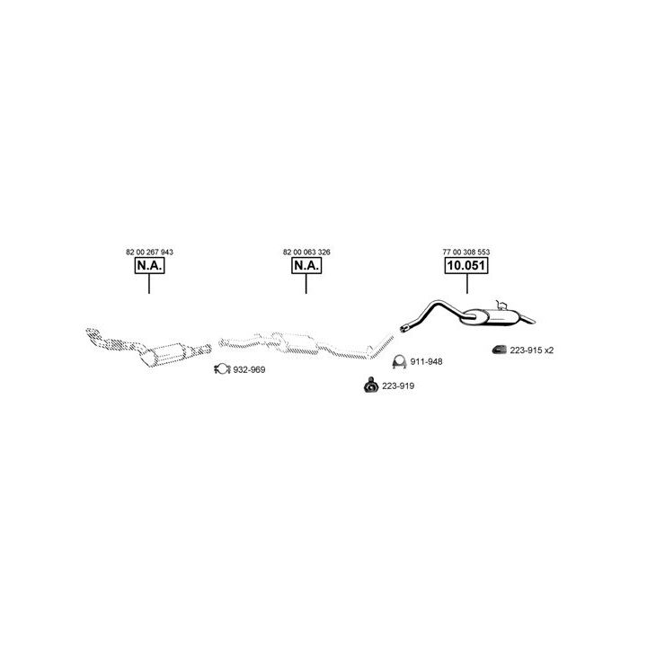 Išmetimo sistema ASMET RE101602