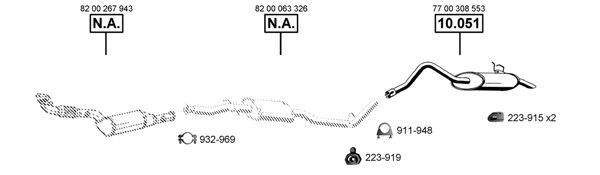 Išmetimo sistema ASMET RE101602