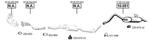Išmetimo sistema ASMET RE101650