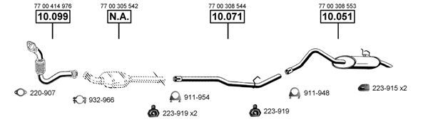 Išmetimo sistema ASMET RE101670