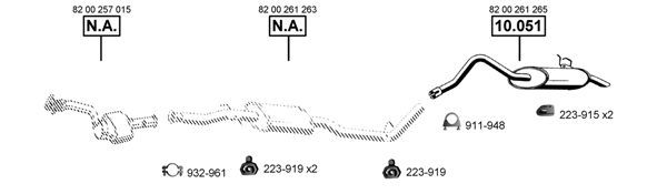 Išmetimo sistema ASMET RE101695